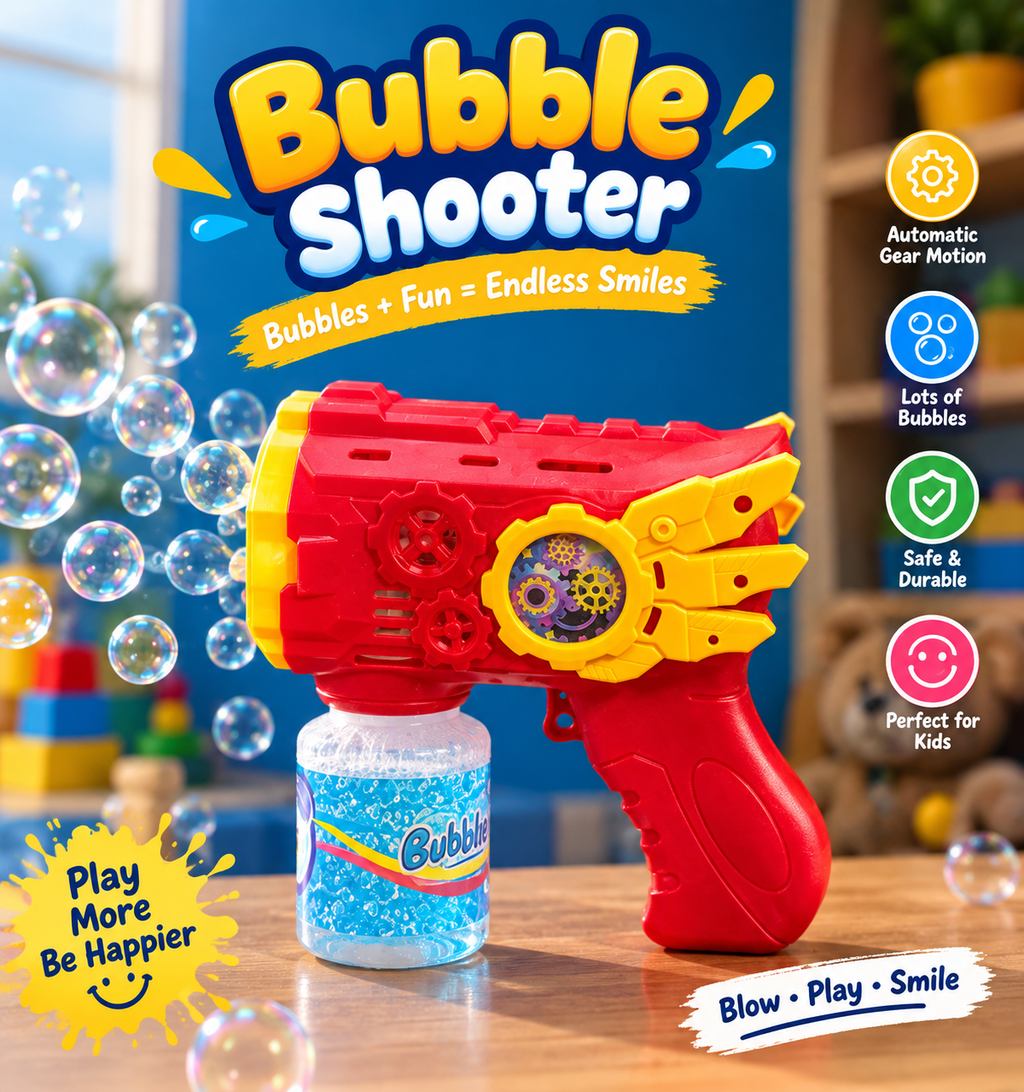 Gear Wing Bubble Gum For Kids_Automatic Bubble Machine Gun