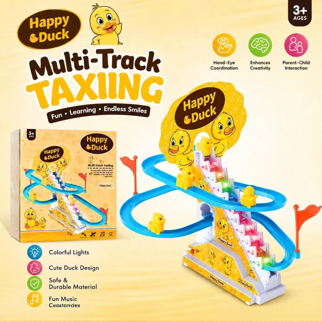 Happy Duck Electric Climbing Slide Track Toy With Lights & Music _Age 3+