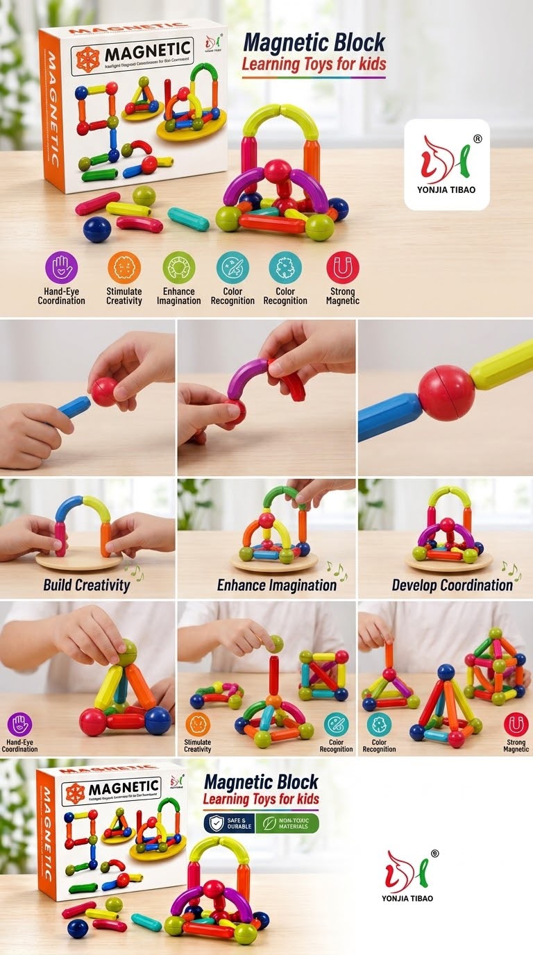 Magnetic Construction Set | Creative Learning Toy
